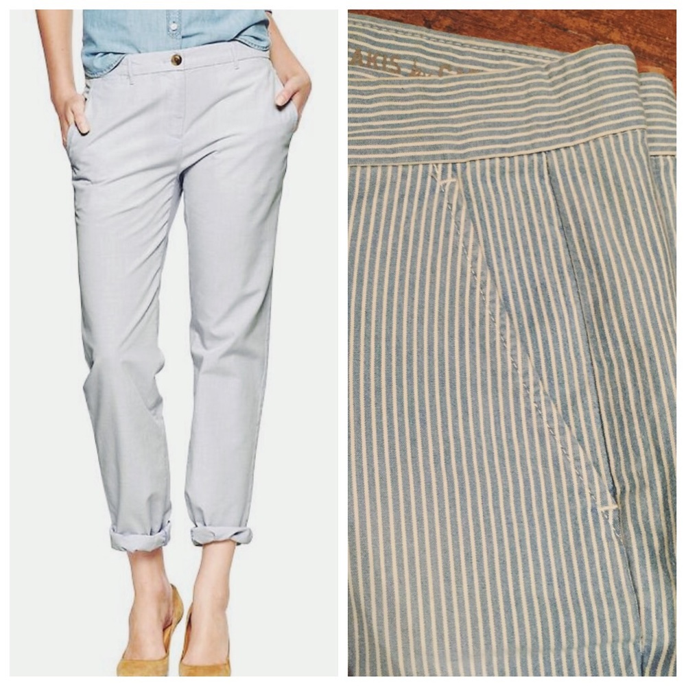 [Gap] Broken-in straight chino's - stripe pattern